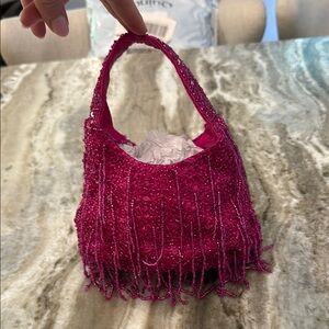 Pink Beaded Handbag